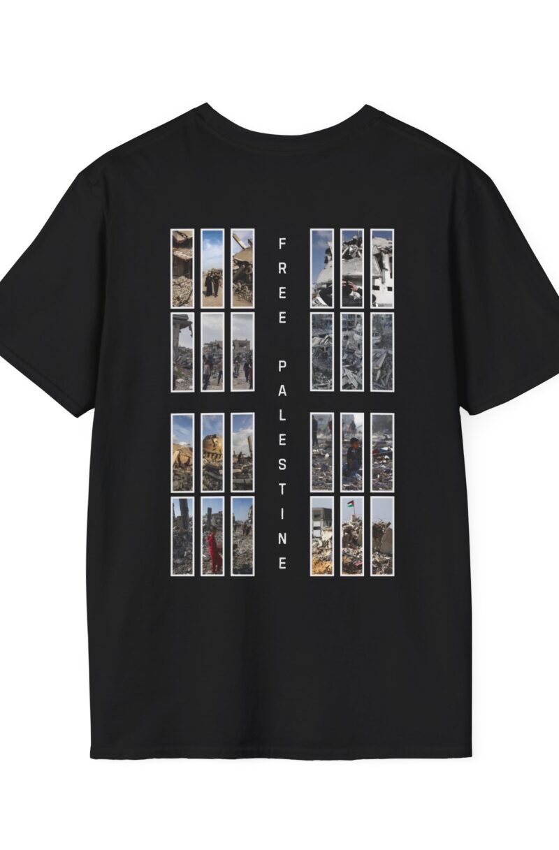 Revolution Now, Free Palestine T-Shirt back design